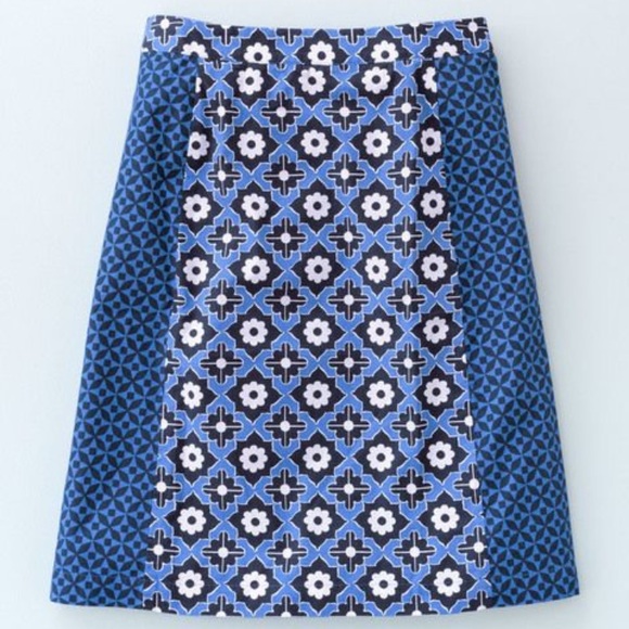 Boden Dresses & Skirts - Boden blue printed cotton a-line skirt WG643